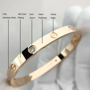 Pulsera de acero inoxidable chapado en oro para hombre y mujer, joyería de marca de diseño de lujo, novedad, 316L