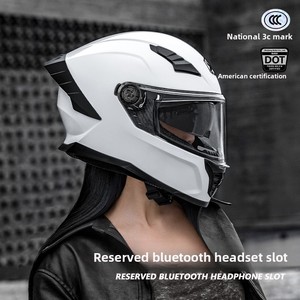 Nuevo Casco de Motocicleta Integral con Certificación ECE DOT Triple, Homologado 3C, Doble Visera, Carcasa de ABS, para Todas las Estaciones, Estilo Racing - Product Image 3