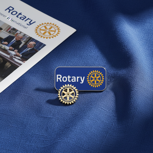 Spilla da Bavero in Metallo Smaltato del <span class=keywords><strong>Rotary</strong></span> Club International all'Ingrosso dalla Fabbrica, Accessori Decorativi Personalizzati di Moda per Abbigliamento e Cappelli - Product Image 2