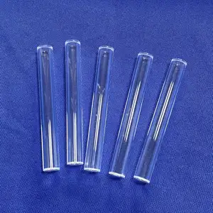HUOYUN Customized High Quality Heat Resistant Quartz Glass Cylinder Fused Silica Transparent Quartz Tubes