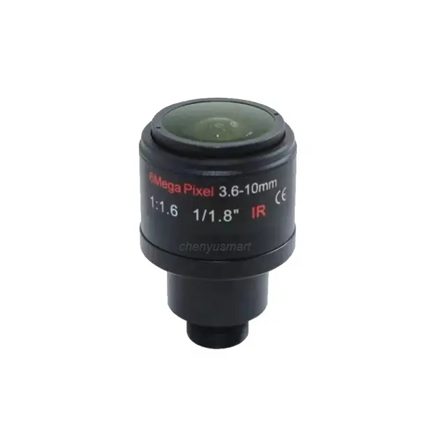 1/1.8 "3.6-10mm grande ouverture F1.8 6MP M12 objectif de caméra à mise au point manuelle pour caméra de vidéosurveillance