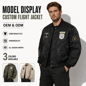 Custom Logo Thin Bomber <strong>Jacket</strong> <strong>for</strong> <strong>Men</strong> Long Sleeves and Stand Collar Fashionable <strong>Baseball</strong> Style with Nonwoven Weaving Method - Product Image 1