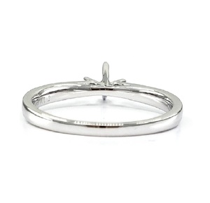 Création Personnalisée d'Inspiration, Demi-Monture Classique en Or Blanc 18 carats avec Diamants Véritables, Sertissage Pavé, Échantillon Plaqué Or pour Mariage, Cadeau - Product Image 3