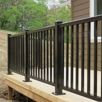 Escalier moderne en alliage d'aluminium Système de terrasse en acier Table de balcon Barre d'extérieur suspendue Balustres pliants Support d'escalier Garde-corps