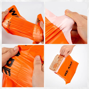 Wholesale Orange Eco-friendly Shipping Mailer Bags Self Adhesive Custom Logo <b>Plastic</b> Courier Mailing Bags for Small Business - Product Image 6