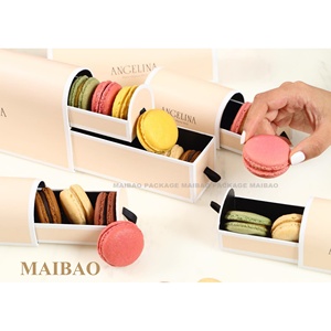 Bán buôn tùy chỉnh món tráng miệng Hộp ngăn kéo với ngăn cupcake bao bì hộp Macaron Cookie Swiss CuộN hộp - Product Image 2