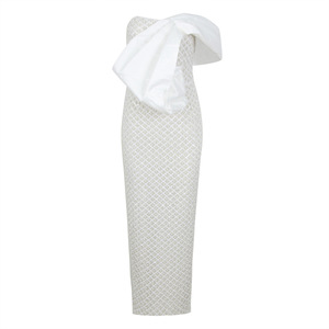 Jupe longue d'été européenne et américaine à la mode Jupe longue sans bretelles sexy Décoration de perles Jupe longue de style célébrité - Product Image 1