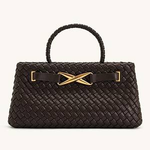 महिला डिजाइनर ब्रांड पु बुने चमड़े के हॉओ टोटे बैग क्रॉसबॉडी फैशनेबल कंधे का बैग महिलाओं के लिए 2025 - Product Image 4