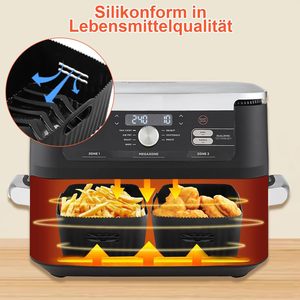 Accessoire pour friteuse à air, best-seller transfrontalier : Pot intérieur en silicone, plaque de cuisson, ustensiles de cuisine et de pâtisserie pour la maison - Product Image 6