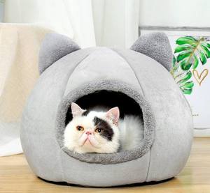 Abnehmbares Katzenbett Haustier-Höhlenerzeugnisse zum Schlafen gemütliches Haus Katzen Zelt Haustierzubehör weiches Haustierbett - Product Image 3