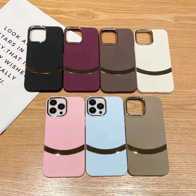 2026Amazon Top Selling Products Solid Color Frosted Plated Silver Mobile Phone case for Iphone 15 14 13 12 Pro Max Cover