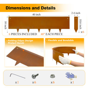 Solución de borde de jardín artístico de borde de paisaje de diseño ondulado - Product Image 3
