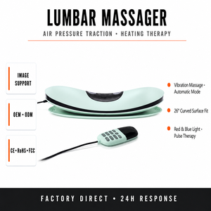 Masajeador Eléctrico Lumbar de Cintura con Vibración y Calor, Masajeador Inflable para la Columna Vertebral, Masajeadores para Uso Familiar - Product Image 1