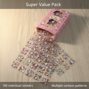 Cute cartoon-themed washi tape, DIY washi tape, gift boxes, creative decorative <b>stickers</b> for students and children - Product Image 4