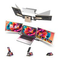 2025 moniteurs pliables S6 15.6 "1080P FHD double écran Extender Compatible Mac/Windows ordinateur portable séparateur d'écran Ultra-Portable