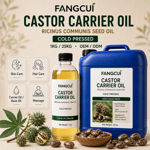 Aceite Portador de Ricino Puro Prensado en Frío, Color Dorado Pálido, de Semillas de Ricinus Communis, para Pestañas, Cejas, Cabello, Piel, Masajes, Materia Prima Cosmética - Product Image 1