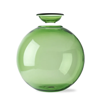 Grand vase coloré de propagation d'ampoule d'orbe en verre de boule de borosilicate soufflé à la main personnalisé pour les arrangements floraux