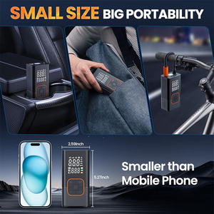 Inflador de Neumáticos Portátil para Auto, Mini Compresor de Aire de 150 psi, Multifuncional, Inalámbrico, para Auto, Bicicleta y Balón - Product Image 4