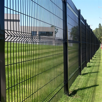 Clôture en treillis métallique rigide et portail, protection de bordure extérieure, sur mesure, en PVC courbé 3D, revêtement en PVC, pliage en V