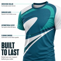 Fabricant OEM ODM, t-shirt de sport personnalisé à séchage rapide et respirant, impression par sublimation, pour uniforme d'entraînement de football d'équipe