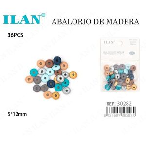 Perline in Legno ILAN 5x12mm Multicolore per Creazione di Gioielli - Product Image 3