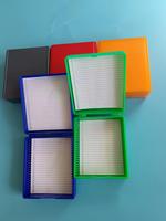 2025 New Arrival Medical Pp Glass Slides Box Lab Consumable 2pc Cuboid Microscope Slide Storage Box