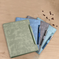 Carnet A5 à feuilles mobiles en cuir PU à couleur changeante personnalisée en gros = fente pour carte stylo fente pour cahier d'affaires haut de gamme