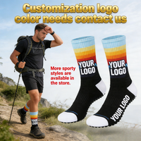 Chaussettes de compression sportives antidérapantes, anti-transpiration, anti-odeurs, légères et portables pour un usage extérieur unisexe