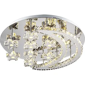 Modern crystal ceiling chandeliers Lamp LED Light Source 3 Different Color round Ceiling Down Lights 6057-600