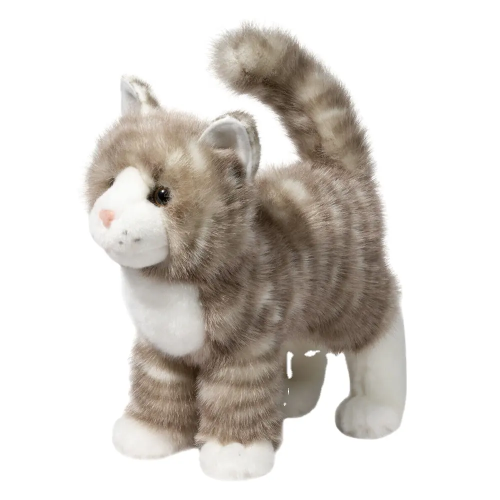 1867 CPC gris Ragdoll gato de peluche Animal de peluche juguete realista personalizado al por mayor gato de peluche niños regalos Juguetes