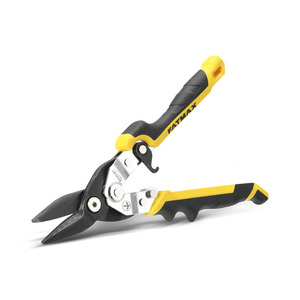 Cisailles d'atelier Stanley Fatmax en acier au carbone à bord lisse, outils de coupe industriels multi-usages, poignée jaune - Product Image 1