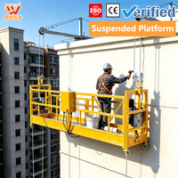 Plateforme de suspension industrielle ZLP 630 WuFeng avec support et gondole, plateforme élévatrice électrique en acier pour échafaudage