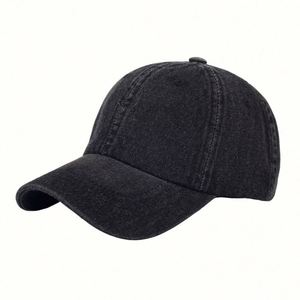 Casquettes de baseball personnalisées en gros, style denim bleu clair, broderie 3D, unisexe, pour enfants, avec boucle métallique - Product Image 3