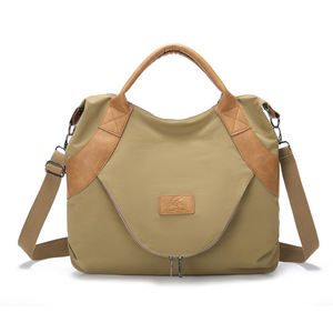 Brand <b>Large</b> Pocket Casual Tote Women's Handbag Shoulder Handbags <b>Canvas</b> Leather Capacity <b>Bags</b> for Women - Product Image 1