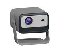 Projecteur vidéo portable Android LCD LED HD 1080P pour cinéma maison, prise en charge de l'audio AV, haut-parleur intégré, projecteur de films en plein air