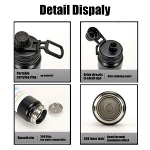 Bouteille d'eau isotherme portable en acier inoxydable 304 de grande capacité pour sports de plein air, avec logo personnalisé, vente en gros, cadeaux promotionnels - Product Image 4