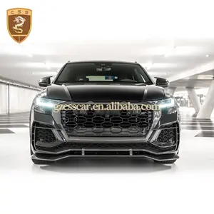for Audi RS Q8 Body Kit Upgrade to AT Style Front Lip Bumper Grilles Rear Diffuser Side Skirts Roof Wing RSQ8 Bodykit