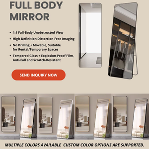 Sang Trọng Hiện Đại Tầng Thường vụ Gương Đầy Đủ Chiều Dài Lớn Dài Gương Với Đứng Cho Phòng Nhà Tường Trang Trí Nội Thất - Product Image 2