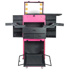 Maletín de <span class=keywords><strong>Maquillaje</strong></span> Rodante Personalizable de Alta Gama, Iluminado, Multifuncional, de Gran Capacidad, con Espejo LED - Product Image 1