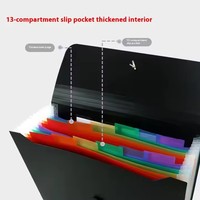 Organisateur de fichiers en accordéon de couleur arc-en-ciel de taille A4 bon marché classeur en plastique logo personnalisé