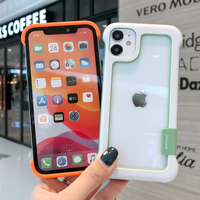 Coque de téléphone antichoc souple sans bordure aux couleurs contrastées pour iPhone 17 Air 16 15 14 13 12 11 X XR Pro Max Plus Mini