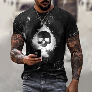 <span class=keywords><strong>Camicia</strong></span> da <span class=keywords><strong>uomo</strong></span> con stampa digitale 3d personalizzata in fabbrica modelli di carte da Poker retrò popolari Logo personalizzato magliette da <span class=keywords><strong>uomo</strong></span> con stampa 3d stile Casual - Product Image 5