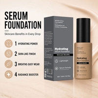 Sérum hydratant à l'acide hyaluronique en marque propre, fond de teint liquide imperméable longue tenue, base de maquillage hydratante pour peaux foncées 30 ml