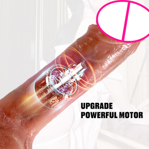Juguete sexual de silicona con control remoto, ventosa, vibradores de pene de empuje elástico, consolador con venas, Juguetes sexuales para mujer - Product Image 4