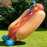 Ballon gonflable en PVC en forme de hot-dog pour la décoration d'entrée de restaurant, modèle de stand alimentaire gonflable personnalisé pour accessoires de scène