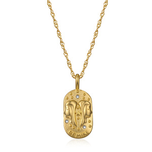 Collar con Incrustaciones de los Doce Signos del Zodiaco, Resistente al Agua, Acero Inoxidable 316L con Revestimiento PVD Dorado, Joyería Moderna para Fiestas <span class=keywords><strong>y</strong></span> Parejas - Product Image 4