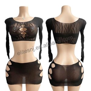 ELITES all'ingrosso esotico abbigliamento da ballo spogliarellista <span class=keywords><strong>abiti</strong></span> in pizzo elasticizzato Vip <span class=keywords><strong>Hostess</strong></span> vestito da Club bottiglia rossa vestito da ragazza - Product Image 5