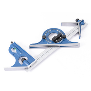 DASQUA Combination Square Set Stainless Steel 180 Degree Angle Protractor Universal Bevel Ruler Set