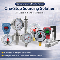 Standard Industrial Shock Resistant Oil Filled Pressure Gauge Structure Stainless Steel Pressure Gauge for General Fluid Medium