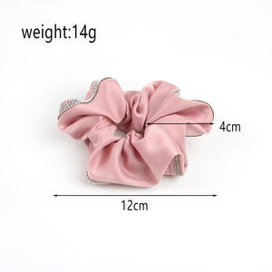 Populaire De Luxe Strass Brillant Bling Diamant Cheveux Chouchous Élastique Cheveux Tiel Ponytail Holder Soie Chouchous - Product Image 4